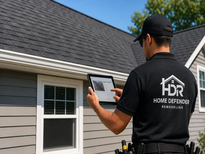 Roof inspection checklist used on every Home Defender inspection